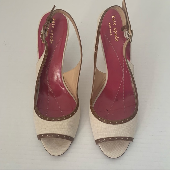 kate spade Shoes - KATE SPADE Open Toe Slingback Spectator Pumps